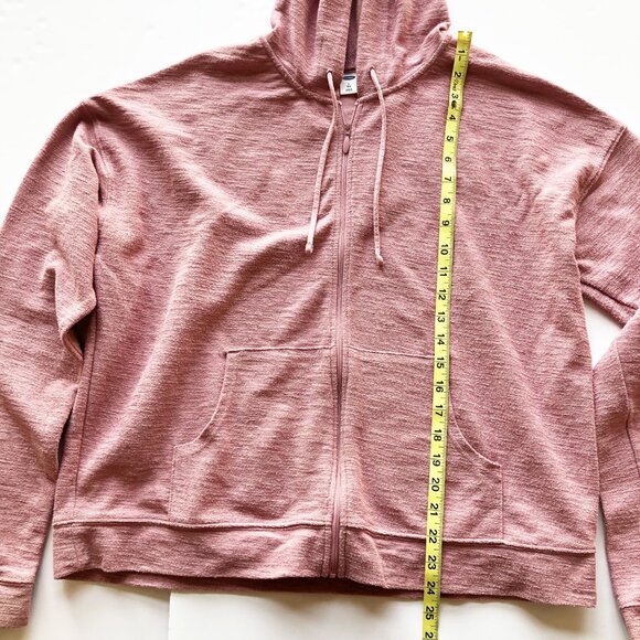 OLD NAVY Lightweight Textured Full-Zip Hoodie Mountain Dusk Womens Large Tall - Picture 8 of 9